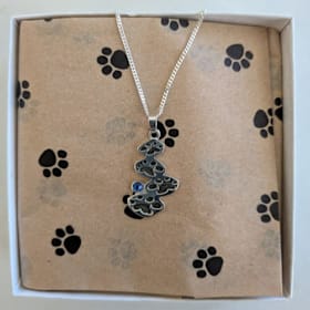 Photo of 4 Paws Forever - Sterling Silver/Swarovski Crystal Necklace