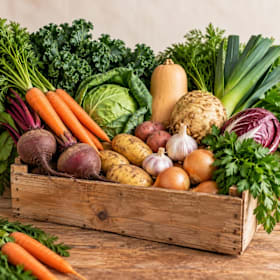 Photo : Moyen panier de légumes bio assortis (offre de lancement)