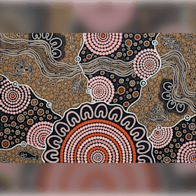 Photo of 'Nourished by Country' by Sandon Gibbs-O'Neill Burruguu Art