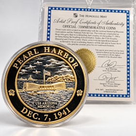 Photo of Pearl Harbor / USS Arizona Memorial – 1 Troy Oz. .999 Fine S