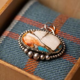 Photo of Sterling Silver and Oyster Turquoise Pendant