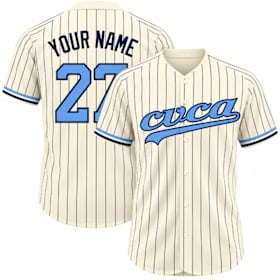 Photo of CVCA Vintage Pinstripe Custom Baseball Jersey