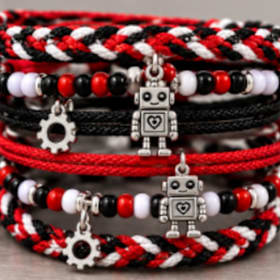 Photo of Team Spirit Friendship Bracelet Stacks