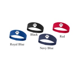Photo of Sport Tek Headband with White Paw Print