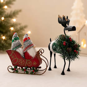 Photo of Reindeer, Sleigh & Gnome Set