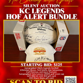 Photo of Chiefs Legends Autographed Football & Cap Collection