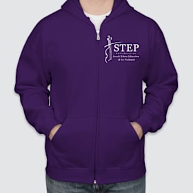 Photo of Zip Hoodie Sweatshirt: Purple - adult sizes only