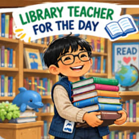 Photo of Library Teacher For The Day