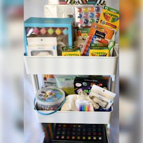 Photo of Art Supply Raffle Cart