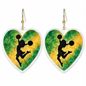 Photo of Cheer Heart Dangle Earrings