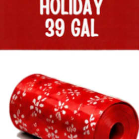 Photo of Red Holiday 39 Gallon Trash Bag Roll