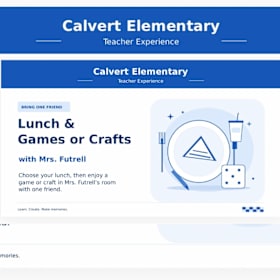 Photo of Lunch  and game/craft with Mrs. Vanessa Futrell