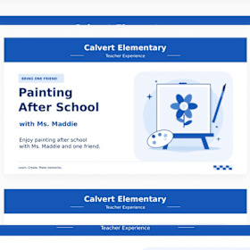 Photo of Paint with Ms. Maddie and one friend after school