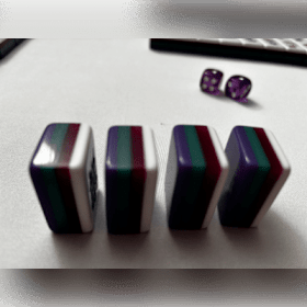 Photo of A Pop of Purple Mahjong set