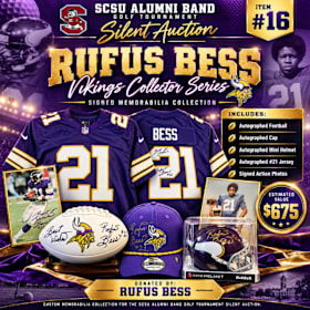 Photo of Rufus Bess Signed Football