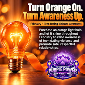 Photo of Single Orange Light Bulb