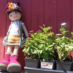 Photo of Crocheted Doll #2 - with "Updo" hair