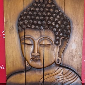 Photo of #4. Carved Wooden Buddha Wood Panel