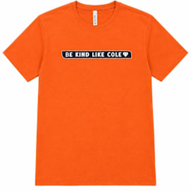 Photo of Super Soft Orange T-Shirt with Navy Be Kind Like Cole
