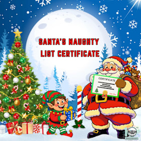 Photo of Santa's NAUGHTY Certificate
