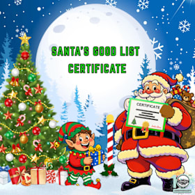 Photo of Santa's NICE Certificate