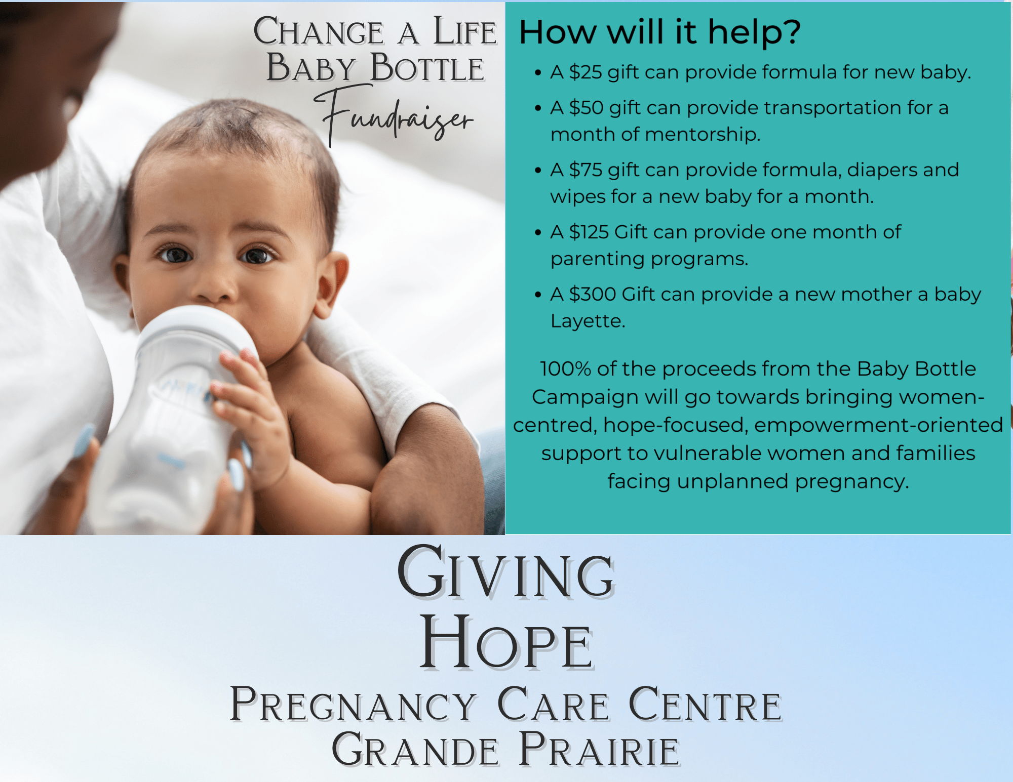 2025 Change A Life Baby Bottle Campaign