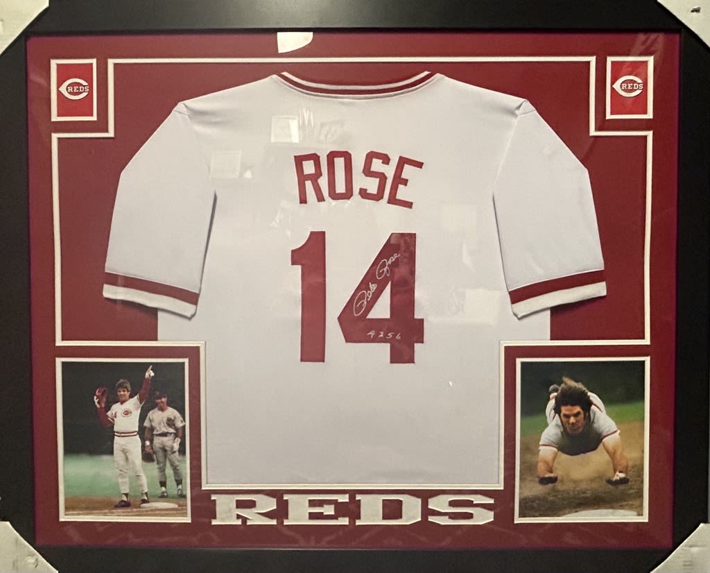 Pete Rose Framed Signed Phillies Jersey JSA Autographed Philadelphia