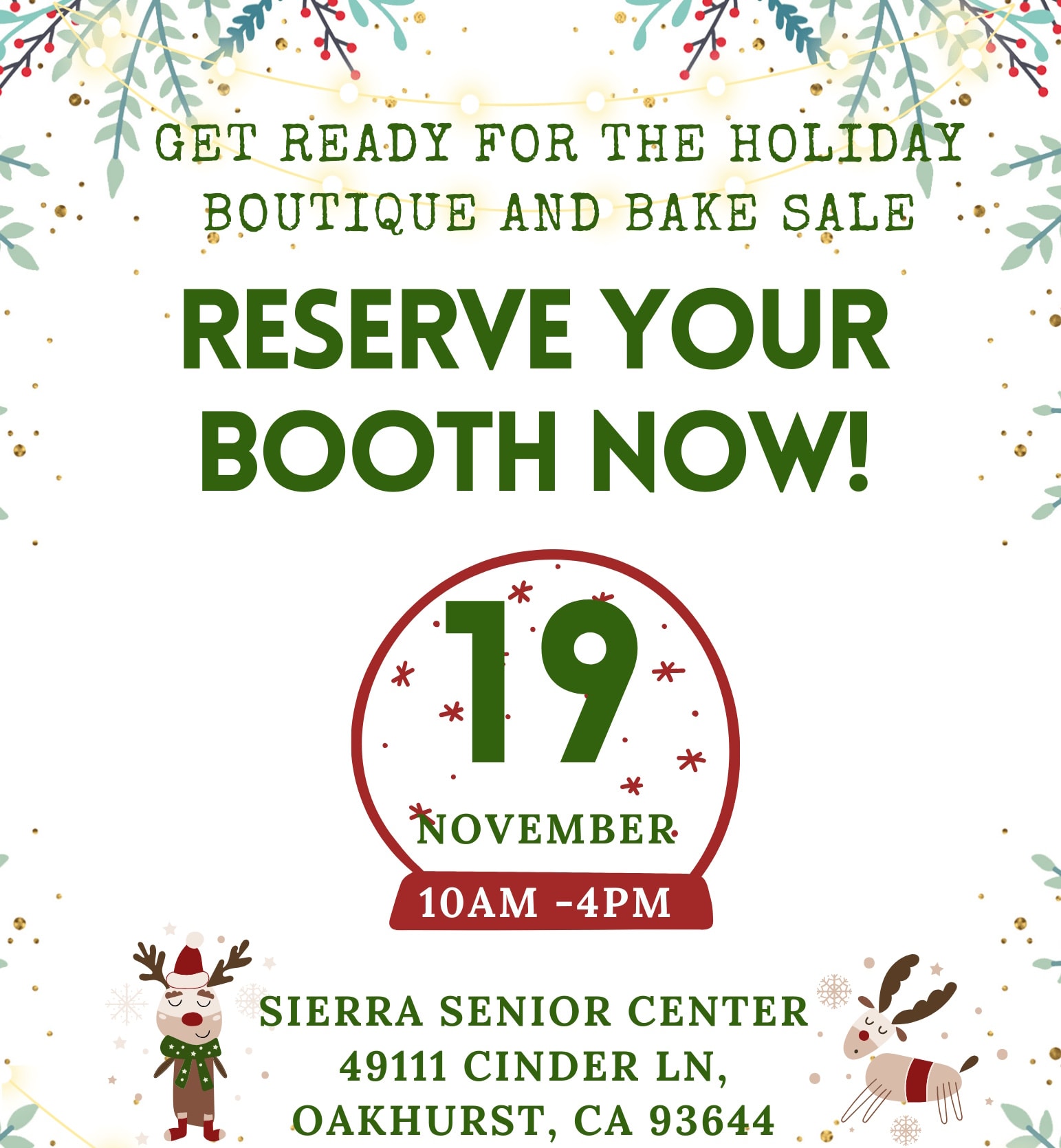 Holiday Boutique Vendor Application