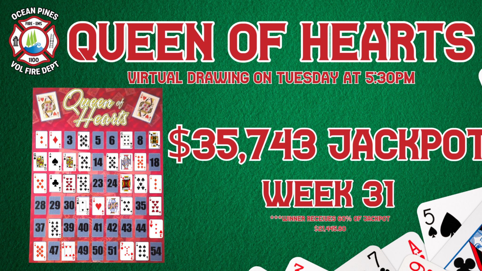 OPVFD Queen of Hearts Game (Week 31 Board 1) 35,743