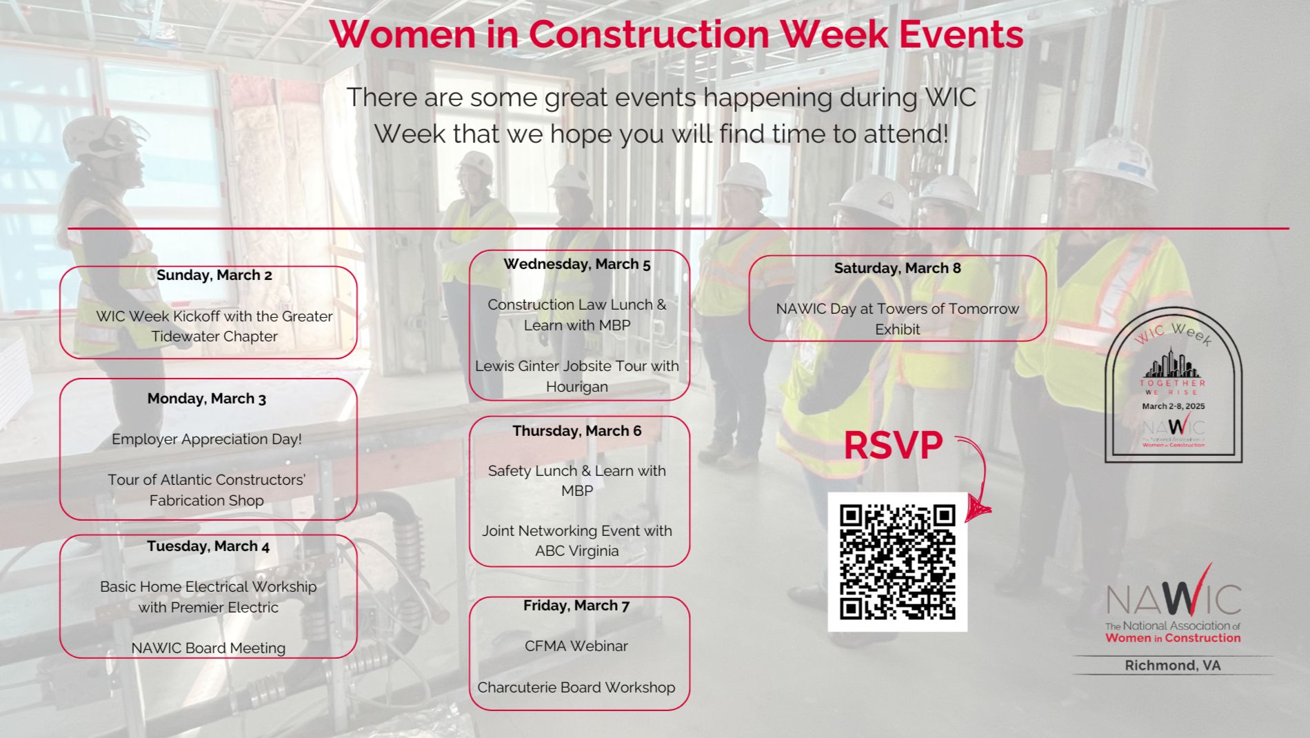 2025 Women in Construction Week Events