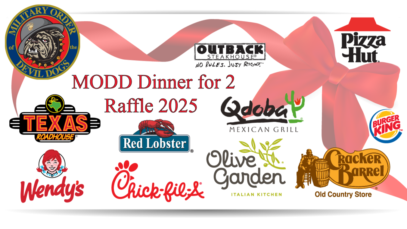Devil Raffle Military Order of the Devil Dogs's Dinner for Two Gift Card Raffle 2025
