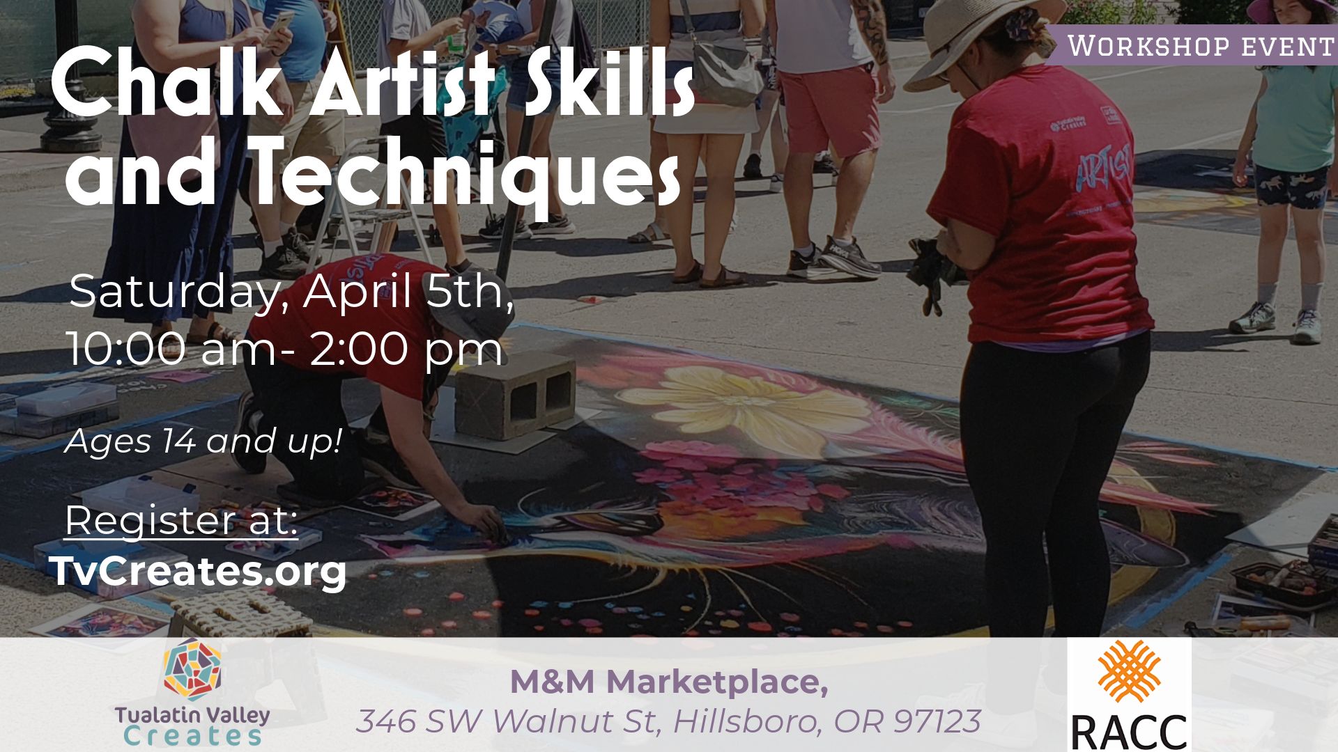 CANCELLED: April Workshop: Chalk Artist Skills and Techniques
