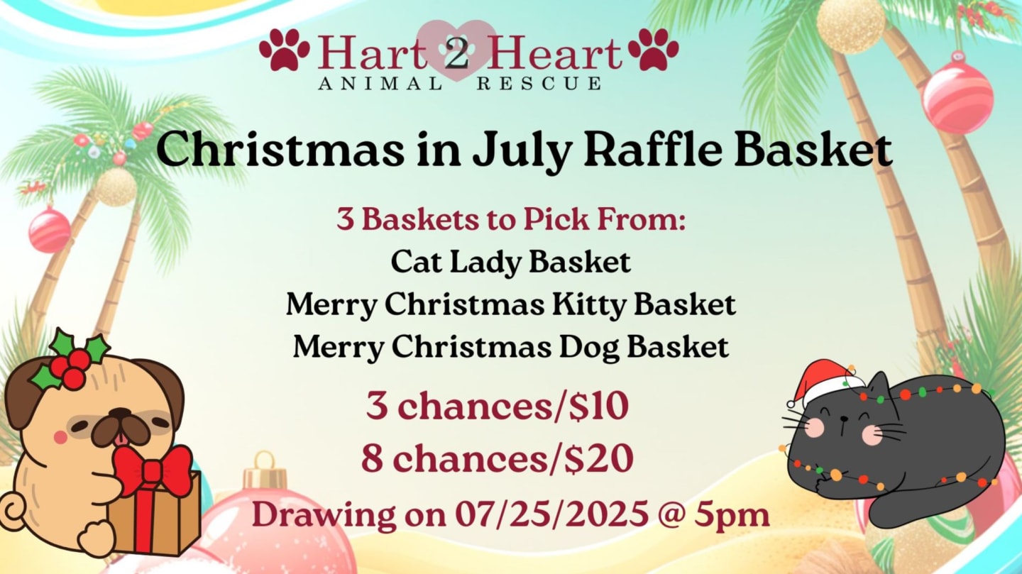 Hart 2 Heart Animal Rescue's Christmas in July Raffle Basket