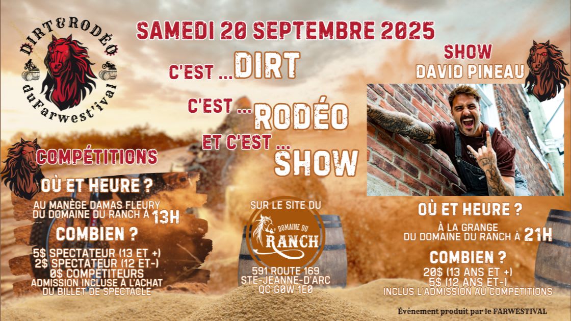 Dirt Rodéo avec David Pineau en show