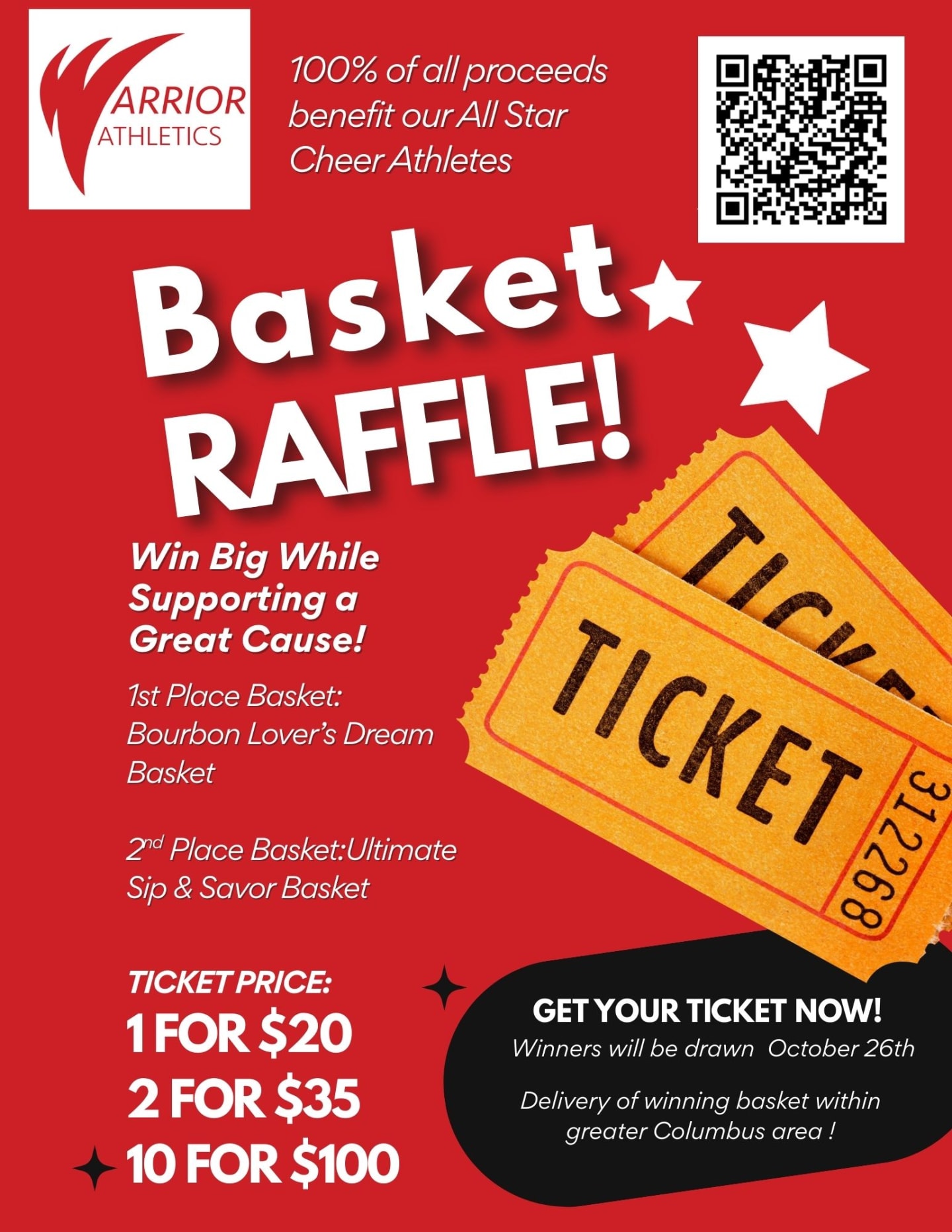 Warrior All Star Cheer Basket Raffle