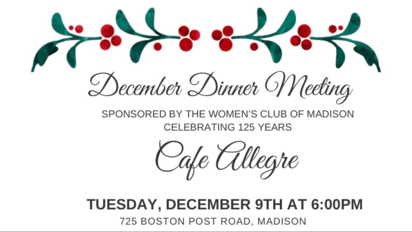 Women's Club of Madison Holiday Dinner