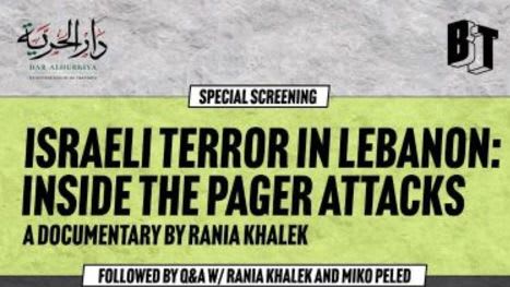 Film Screening & Discussion: Inside the Pager Attacks - Program