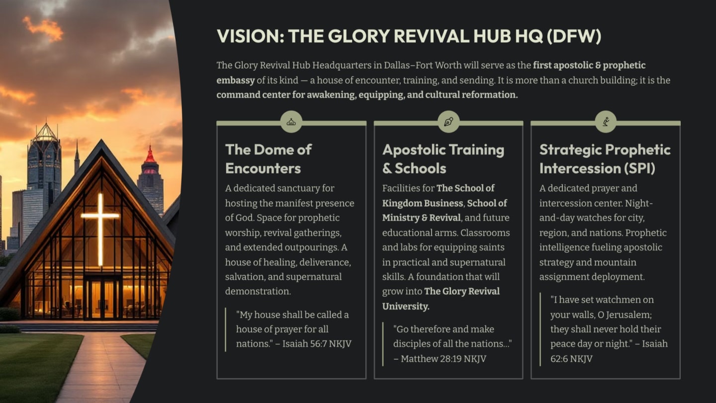 THE GLORY REVIVAL HUB HQ (DFW) - PHASE 1