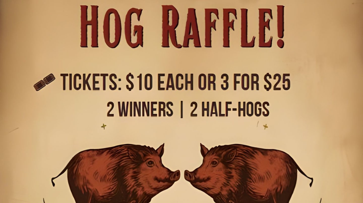 Hog Raffle Sign Half Hog Raffle