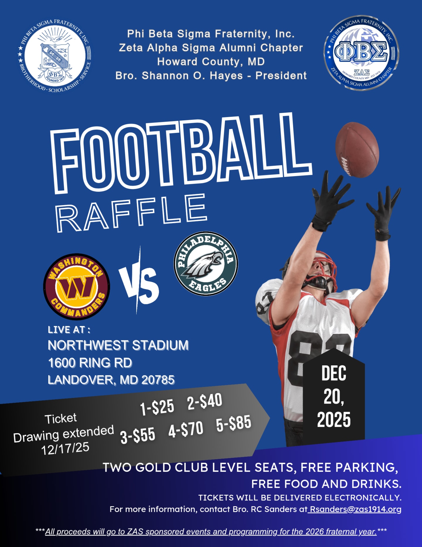 Nfl Raffles 2025 NFL Raffle Commanders vs Eagles