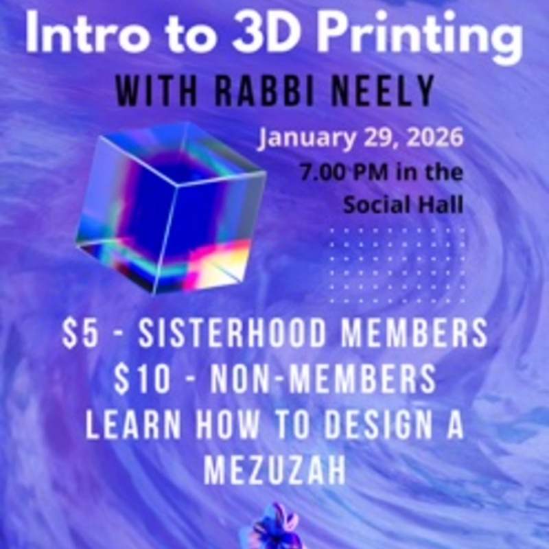 Intro to 3D Printing with Rabbi Neely