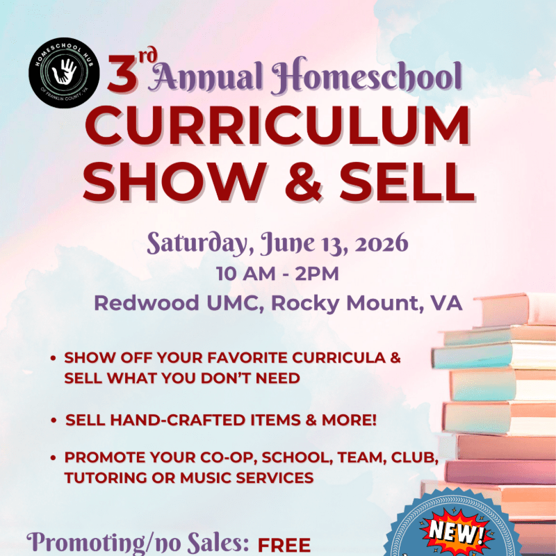 3rd Annual Homeschool Curriculum Show & Sell