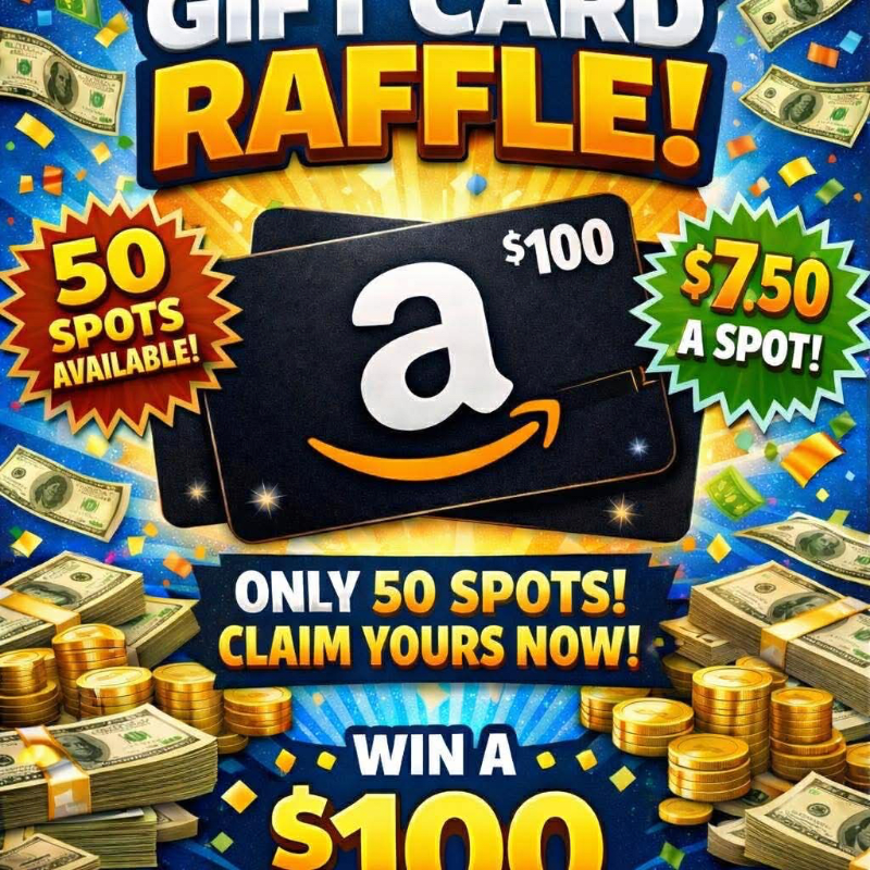 Gift Card Raffle Add $100 Amazon Gift Card Raffle