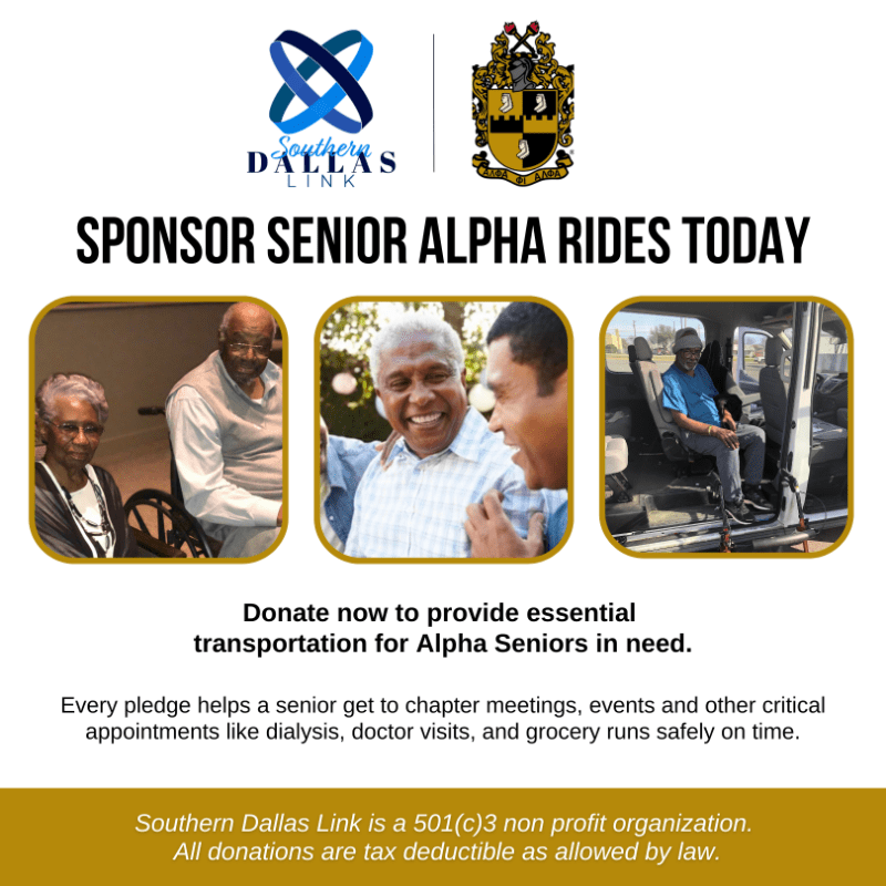Sponsor Alpha Senior Rides. Change a Day. Change a Life.