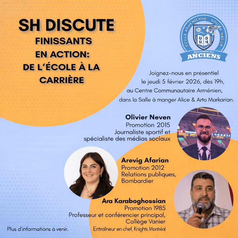 SH Discute «Finissants en action: de l’école à la carrière».