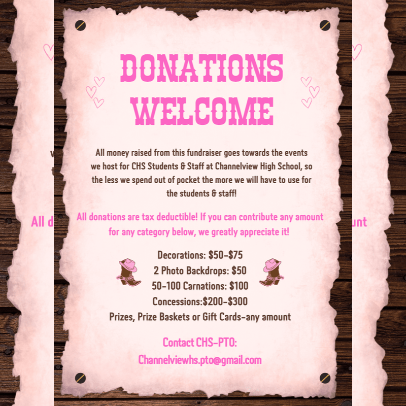 Donation for Daddy Daughter Dance Items