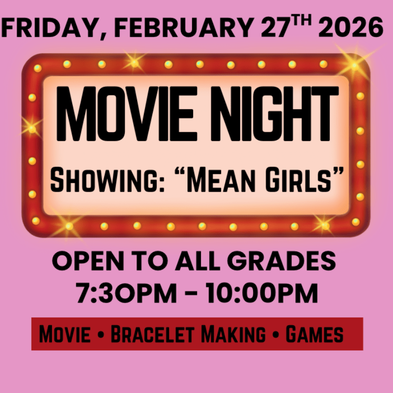 7th & 8th Grade Tickets for Movie & Craft Night at The Cove