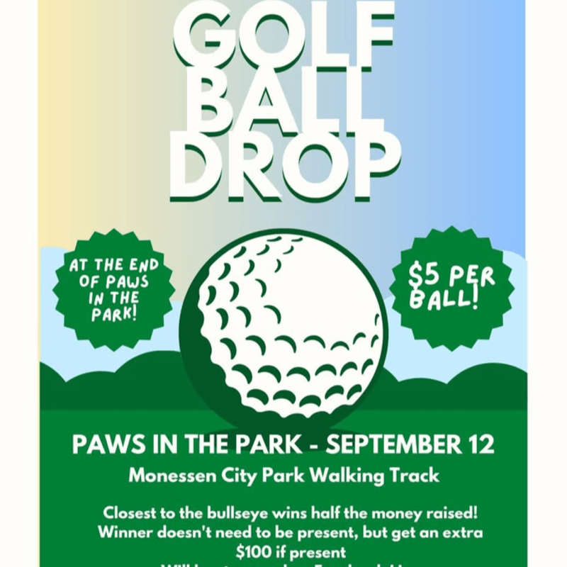 Mon Valley Paws Golf Ball Drop