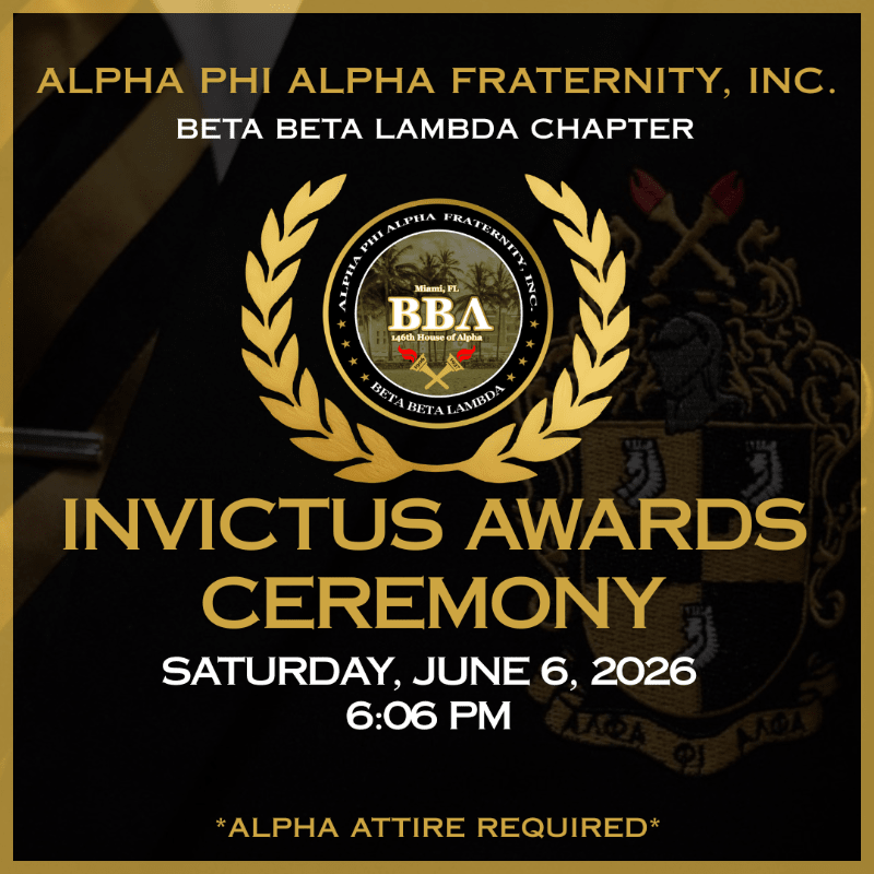 2026 Beta Beta Lambda Invictus Awards Ceremony