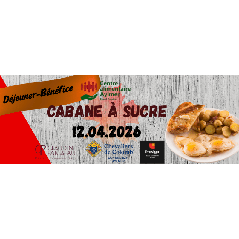 Déjeuner-Bénéfice Cabane à sucre
